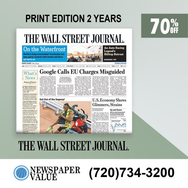 Wall Street Journal Print Edition Subscription for 2 Years
