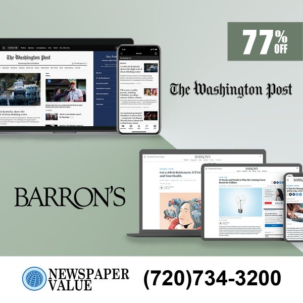 Washington Post and Barron's Digital Bundle for Only $129